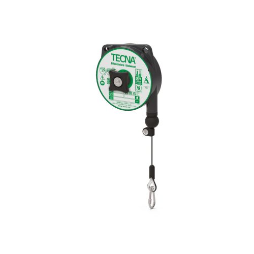 Rétracteur Tecna Outdoor 9310OD-9313OD — boîtier aluminium vert, corde synthétique, 0,2 à 3 kg, -40°C à +60°C